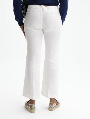 Etro Pants Flared S With Waist Details White