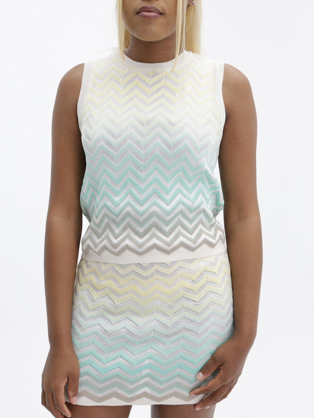Missoni Top Sleeveless Pink & Rust