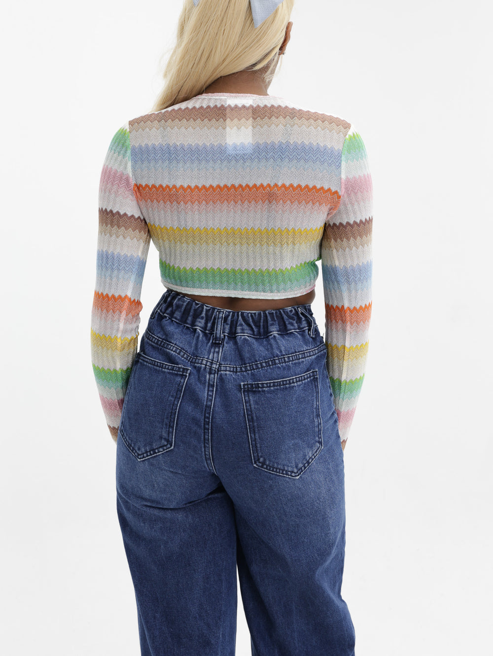 Missoni Top Cropped Long Slv Multi Colour