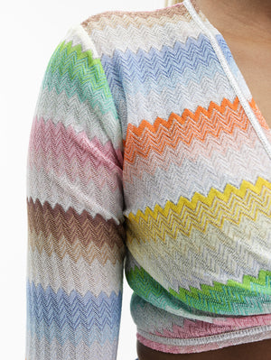 Missoni Top Cropped Long Slv Multi Colour