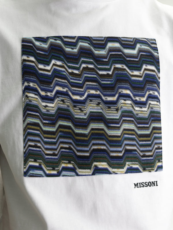 Missoni T-Shirt Snake Motif Beige & White
