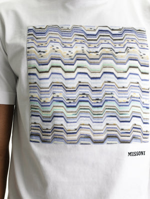 Missoni T-Shirt Snake Motif Blue & White