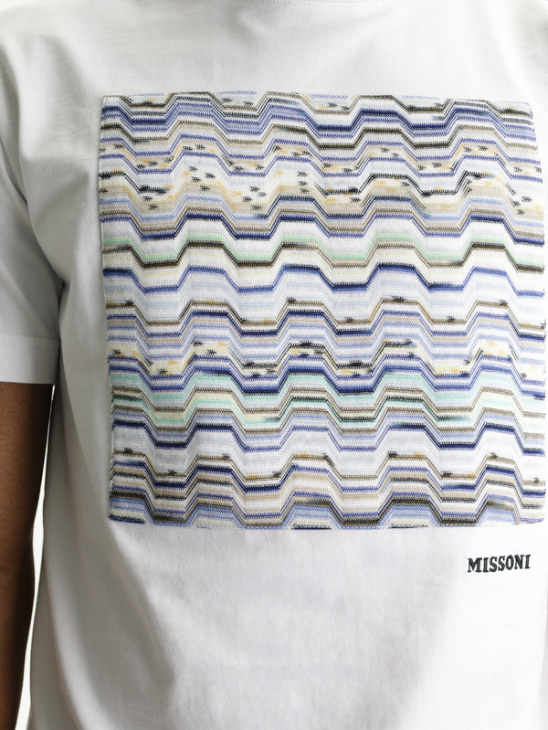 Missoni T-Shirt Snake Motif Blue & White