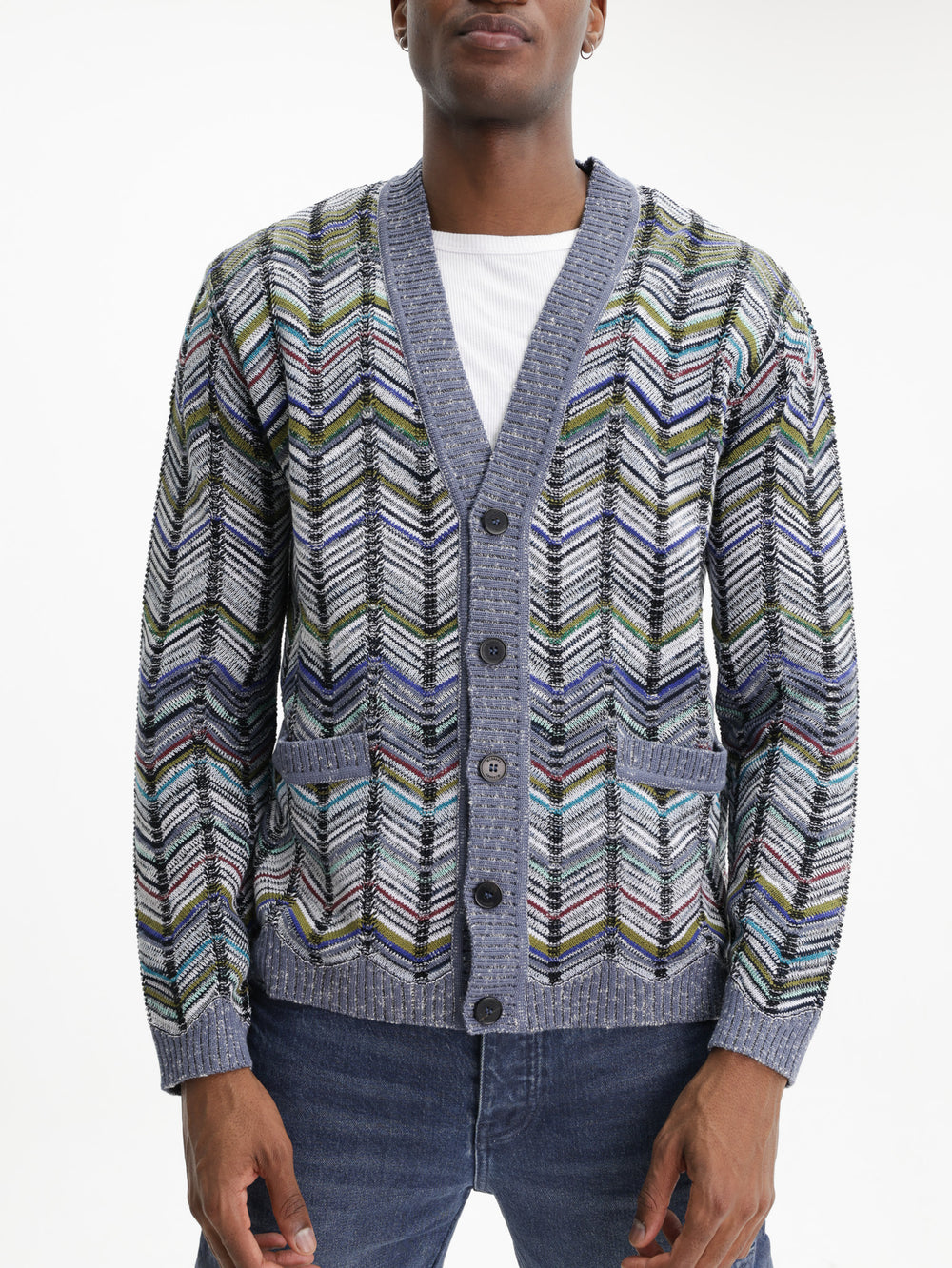 Missoni Cardigan Buttoned Grey Multi
