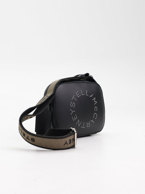Stella Mccartney Bag Logo Camera Bag Eco Embossed Grainy Alter Black