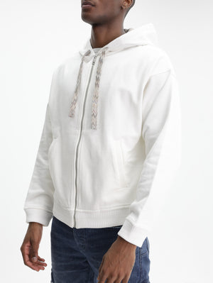 Missoni Hoodie Zip Hoodie Beige & White