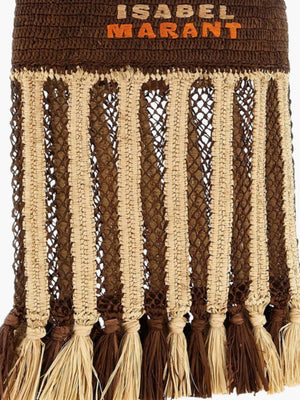 Isabel Marant Bag Knitted Tassle Tote Brown