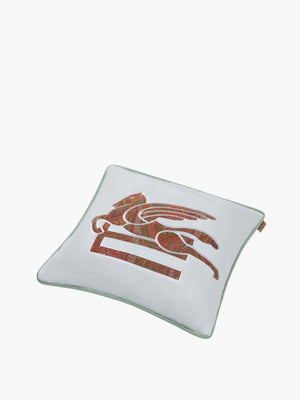 Etro Cushions Somerset Linen Embroidered Cushion W/Cord 4 White