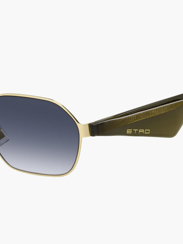 Etro Sunglasses Etro 0111/S 197737189075 Geometric Gold
