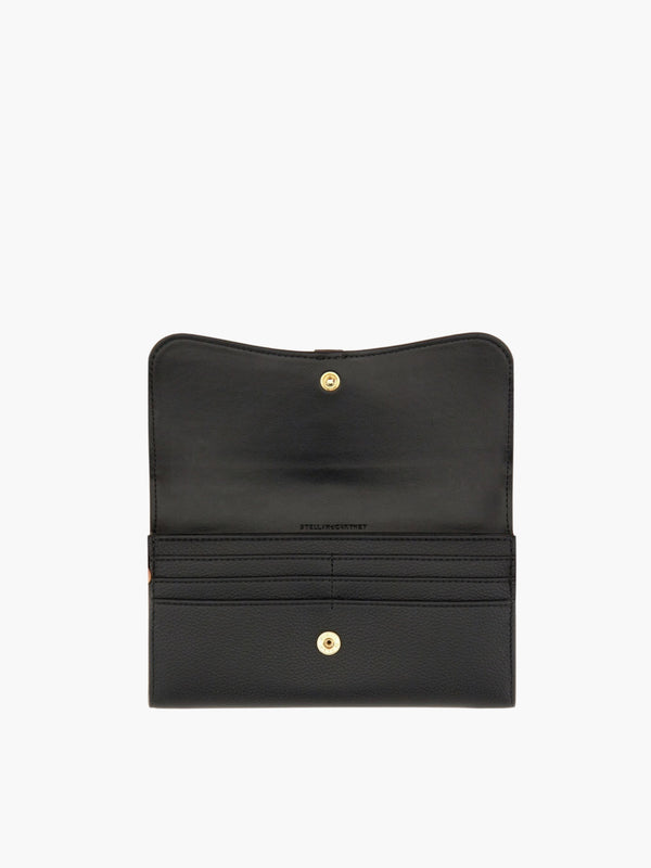 Stella Mccartney Wallet Stella Ryder With Strap Embossed Black