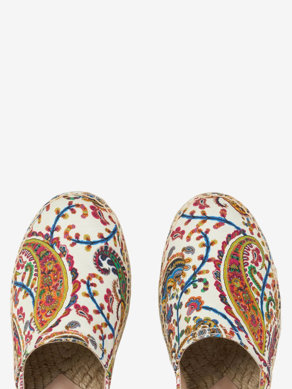 Etro Slip On  Espadrillas Printed Gabardine Cruise Multi