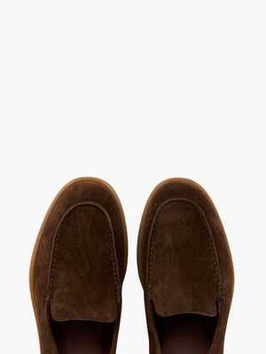 Etro Loafers EL1 Printed Suede Chocolate