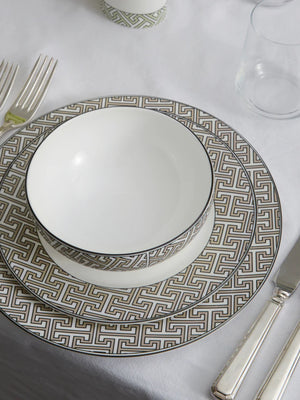 O.W.London Dinner Plate Pk2 Truffle Maze Design Boxed