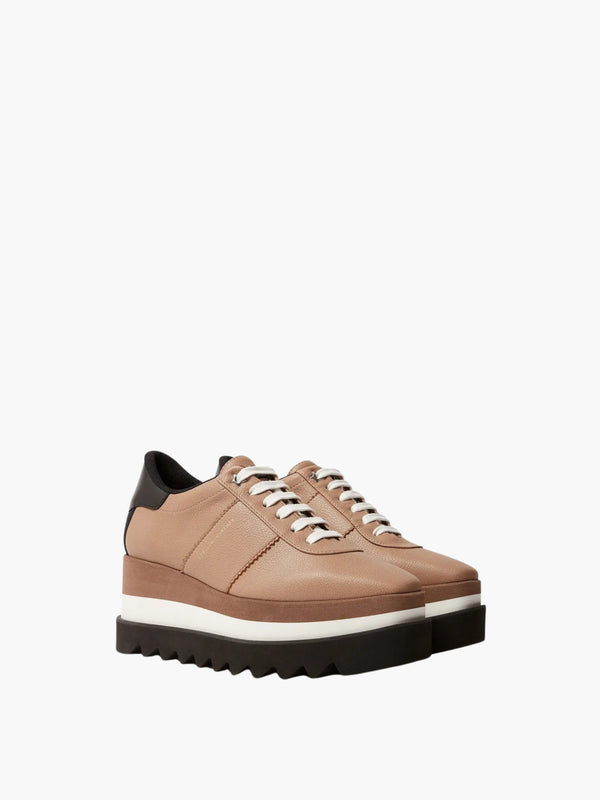 Stella Mccartney Sneakers Sneak-Elyse Platforms Soft Grainy Alter Mat W/ Micro Taupe