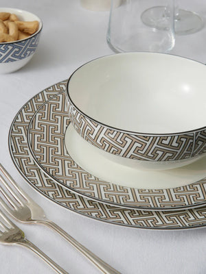 O.W.London Dessert Plate Pk2 Truffle Maze Design Boxed