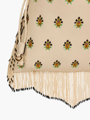 Etro Bag Shoulder Embroidery Beads  White