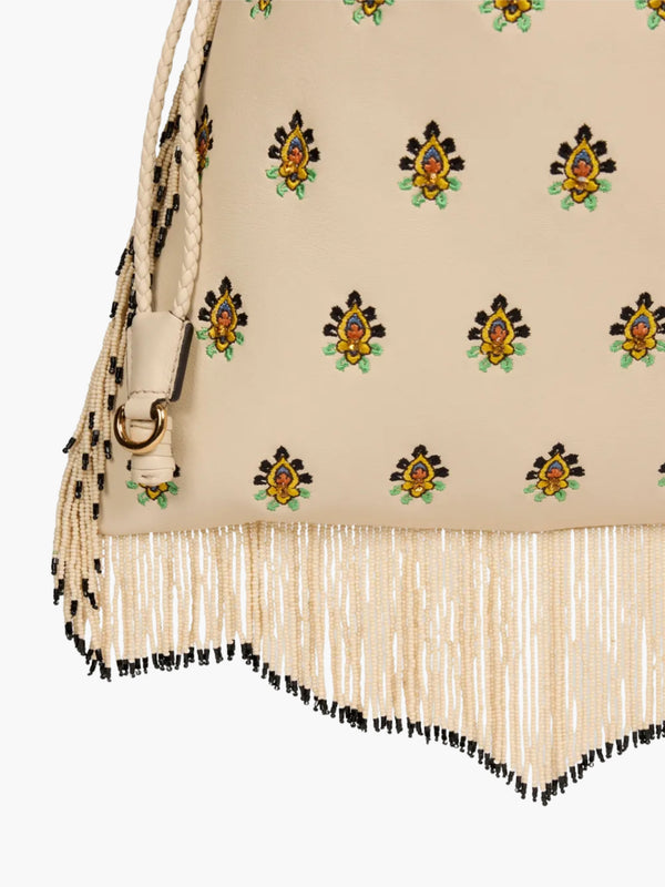 Etro Bag Shoulder Embroidery Beads  White