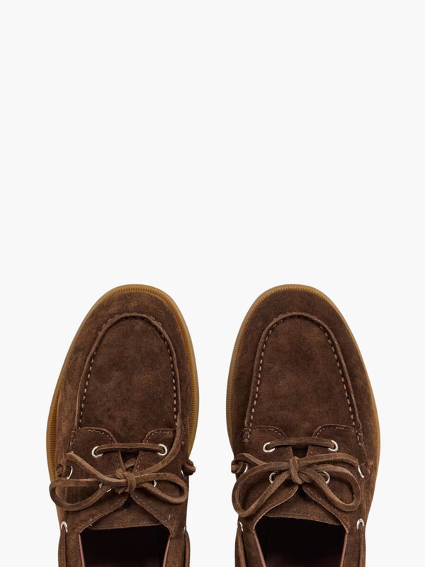 Etro Loafers El2 Boat  Printed Suede  Chocolate