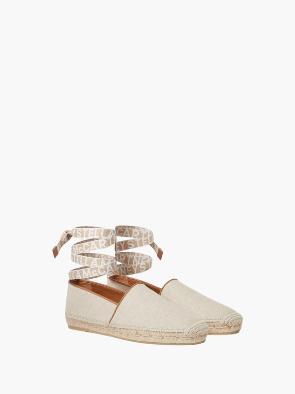 Stella Mccartney Slip-ons Ss1 Flat Gaia Canvas Beige