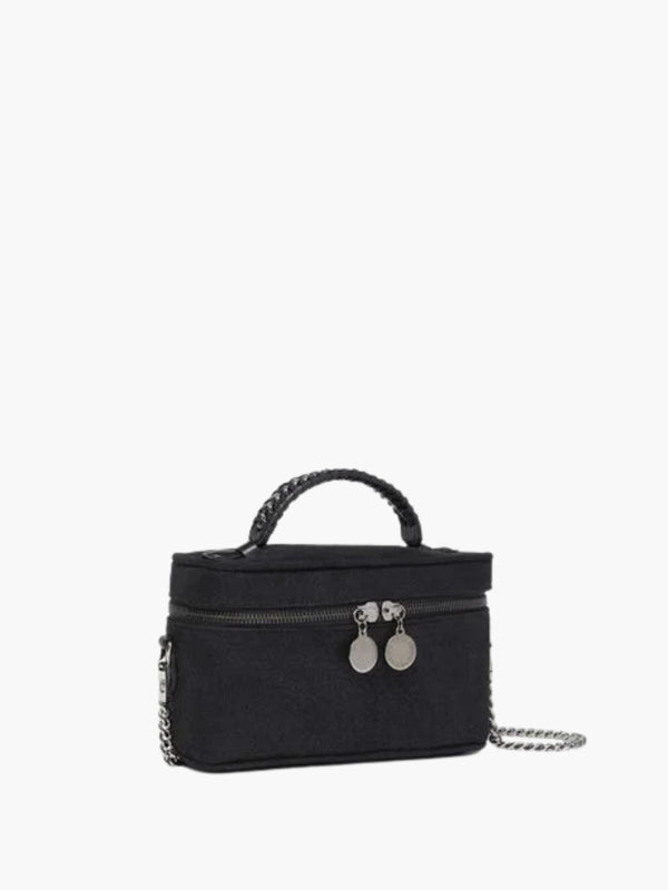 Stella Mccartney Falabella Vanity Case Eco Shaggy Deer Black