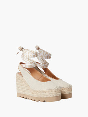 Stella Mccartney Wedge Sw1 Gaia Slingback Beige