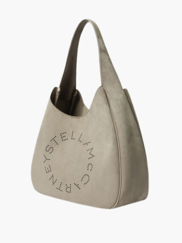 Stella Mccartney Bag Logo Small Hobo Eco Embossed Grainy Light Pistachio