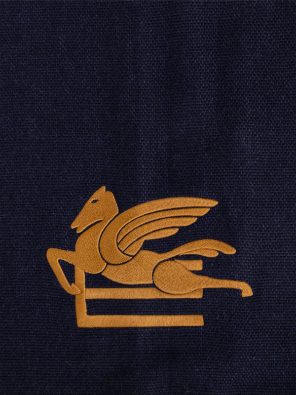 Etro Throw Alisso  Navy-Caramel