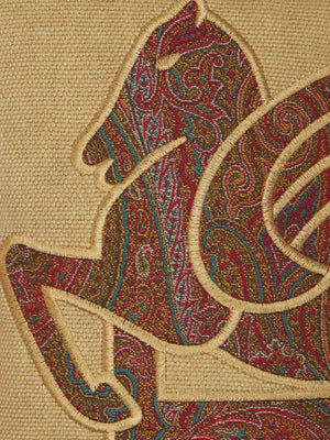 Etro Cushions Somerset Linen Embroidered Cushion W/Cord 4 Mustard