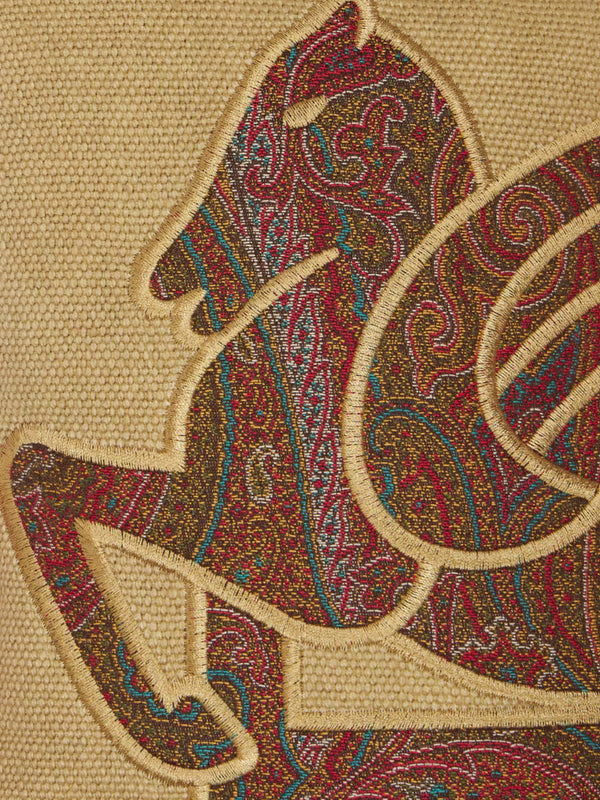 Etro Cushions Somerset Linen Embroidered Cushion W/Cord 4 Mustard
