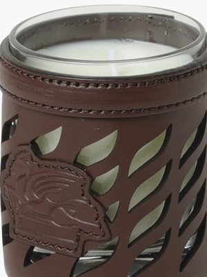 Etro Drill Candle Diam. 8 H. 9 Cm Brown