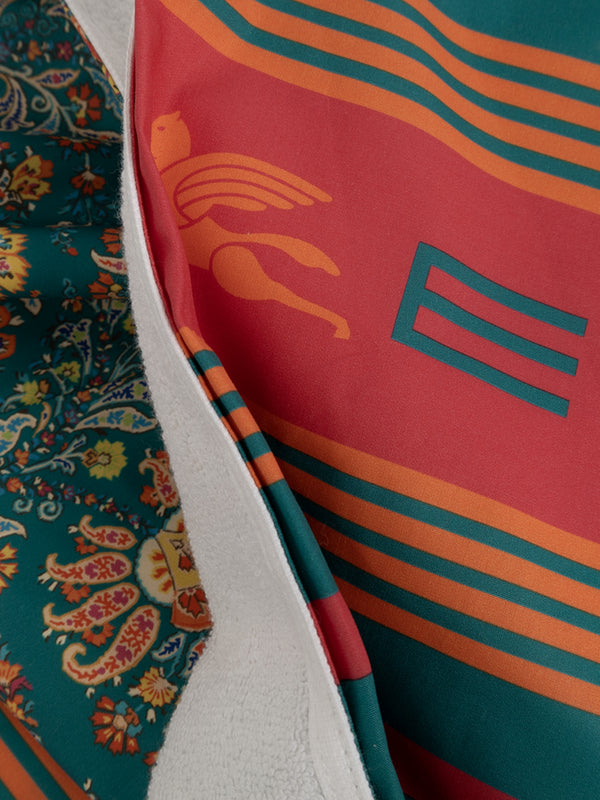 Etro Towels Ischia Doubled Beach Towel 100X180 Green Multi