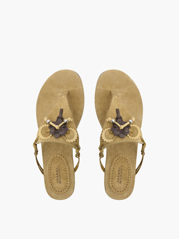 Isabel Marant ISS2 Sandals Suede Strap Taupe
