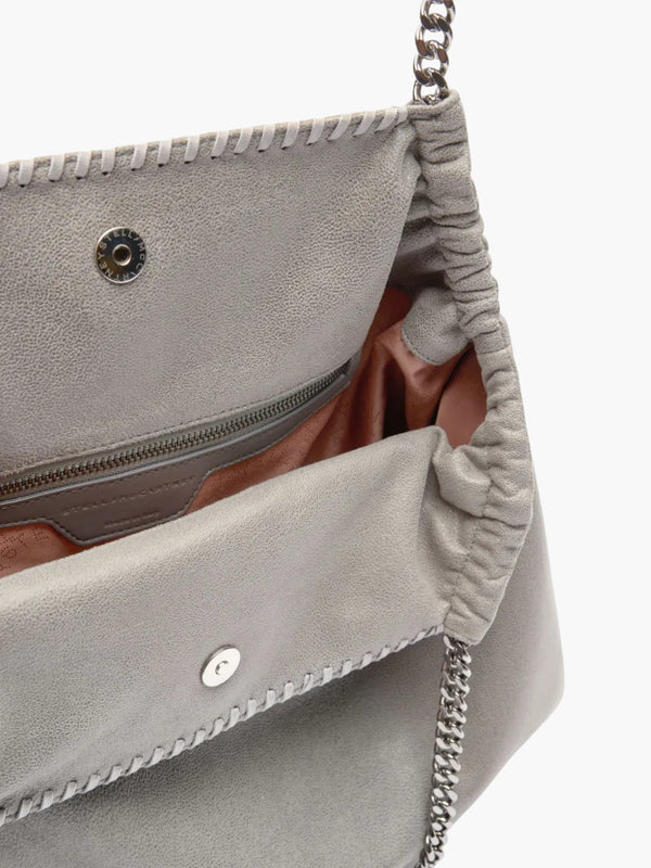 Stella Mccartney Bag Falabella Drawstring Eco Shaggy Deer Light Grey
