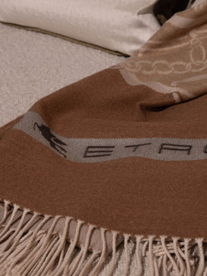 Etro Throws Horses Throw 140X180 Brown