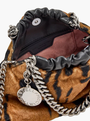Stella Mccartney Bag Falabella Mini Drawstring Ocelot Brushed Multicolor Brown
