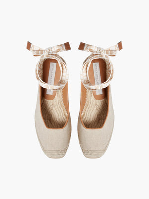 Stella Mccartney Wedge Sw1 Gaia Slingback Beige