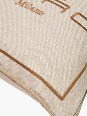 Etro Cushions Emila Embroidered Cushion W/Cord 45X45 Cream
