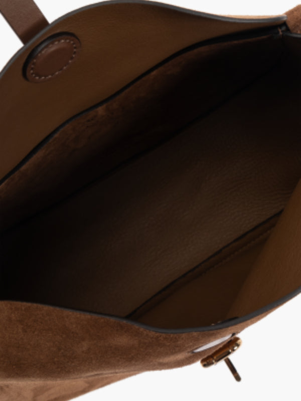 Etro Bag Crossbody Pony Suede Brown