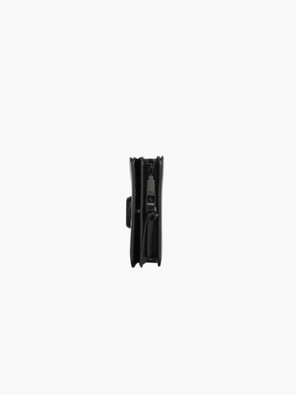 Marc Jacobs Wallet Leather Tassel Zip Black