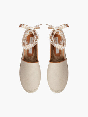 Stella Mccartney Slip-ons Ss1 Flat Gaia Canvas Beige