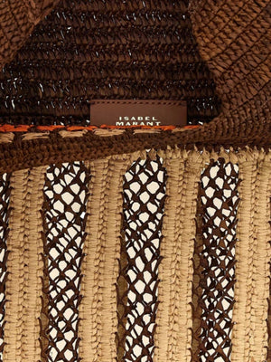 Isabel Marant Bag Knitted Tassle Tote Brown