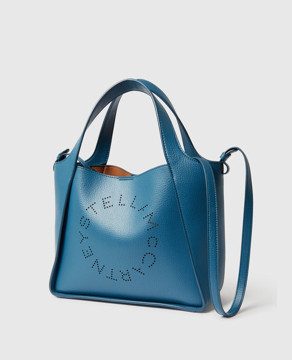 Stella Mccartney Bag Logo Crossbody Tote Eco Embossed Blue