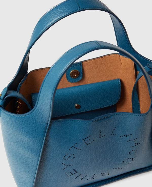Stella Mccartney Bag Logo Crossbody Tote Eco Embossed Blue