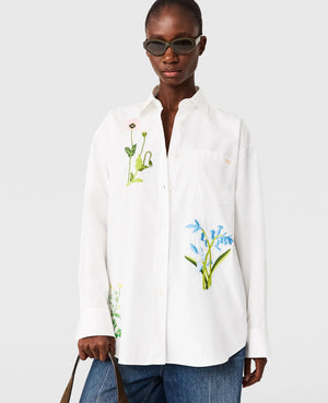 Stella Mccartney Shirt Flower Emboidered  White
