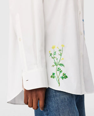Stella Mccartney Shirt Flower Emboidered  White
