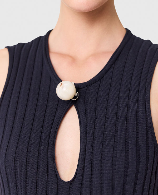 Stella Mccartney Dress Cotton Ribbed  Black