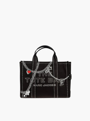 Marc Jacobs Bag Medium Tote Trompe Loeil Charm Canvas Black Multi