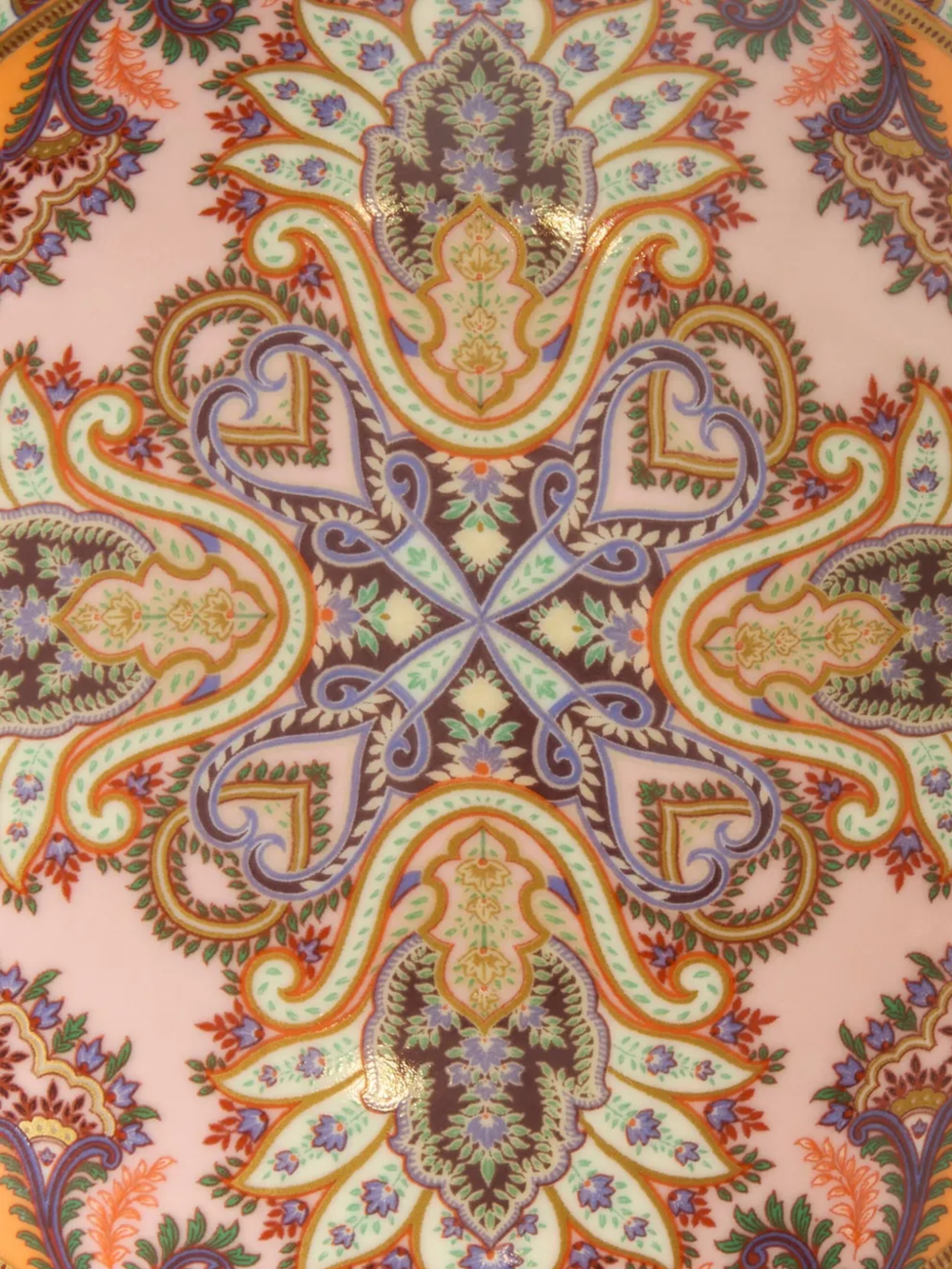 Etro Thistle Jewelry Box Diam.13 H.6,5 100% Porcelain Multi