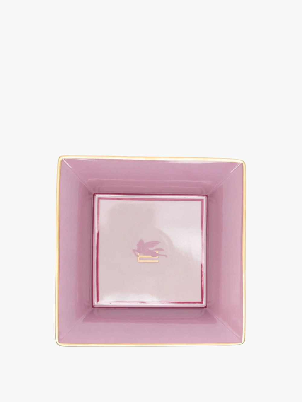 Etro Pegaso Square Tray 16X16 H. 4 Cm Dusty Pink