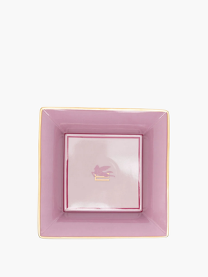 Etro Pegaso Square Tray 16X16 H. 4 Cm Dusty Pink